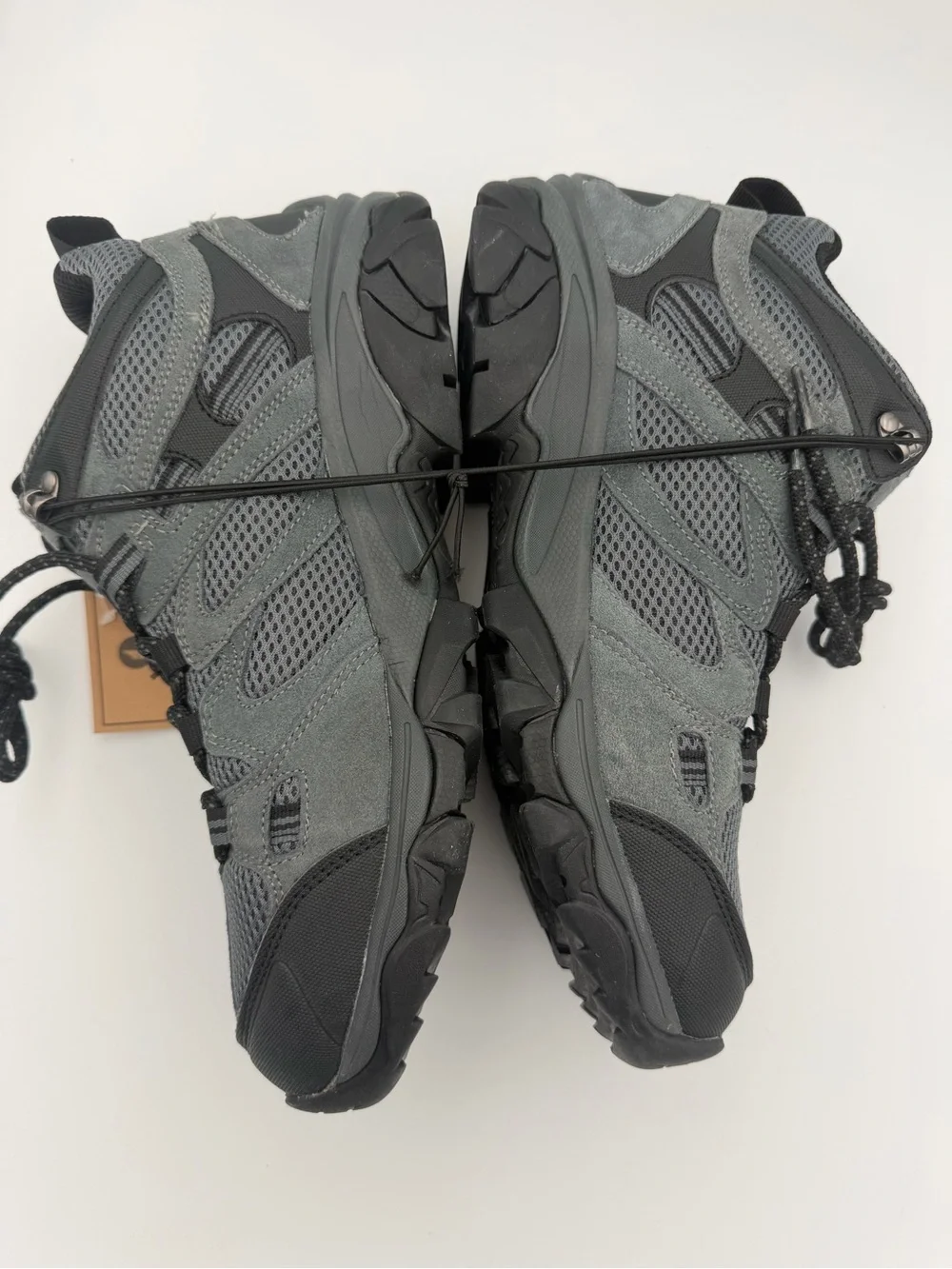 Hi-Tec Mens Ravus Mid Hiking Boots Size 10M, 10.5M, 11M & 13M Grey Black